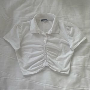ZARA CROPPED COLLARED SHIRT